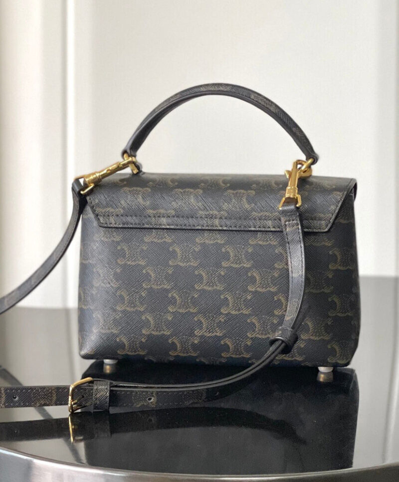 Celine Teen Nino Bag In Triomphe Canvas Coffee